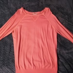 A Ruby Moon, medium, peach, long sleeve shirt.